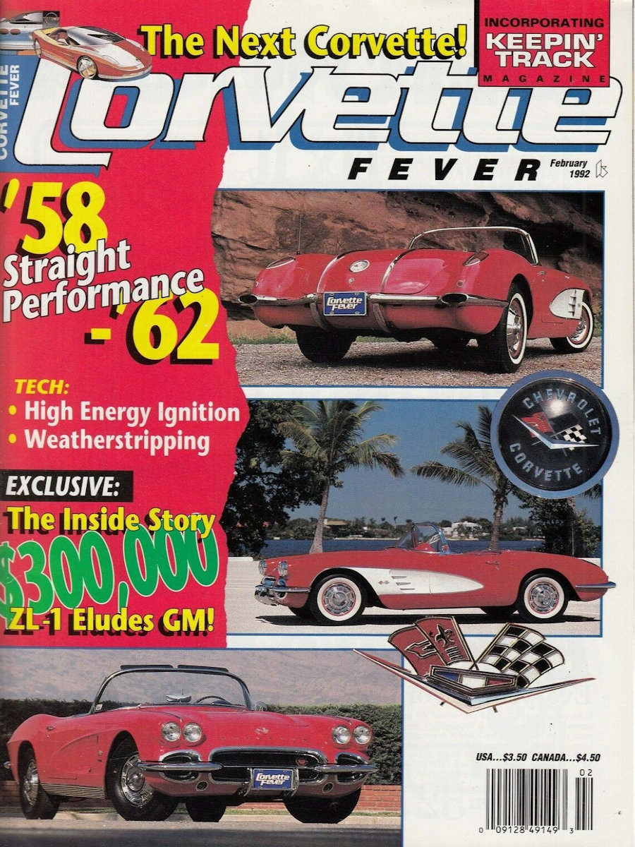 Corvette Fever Feb February 1992