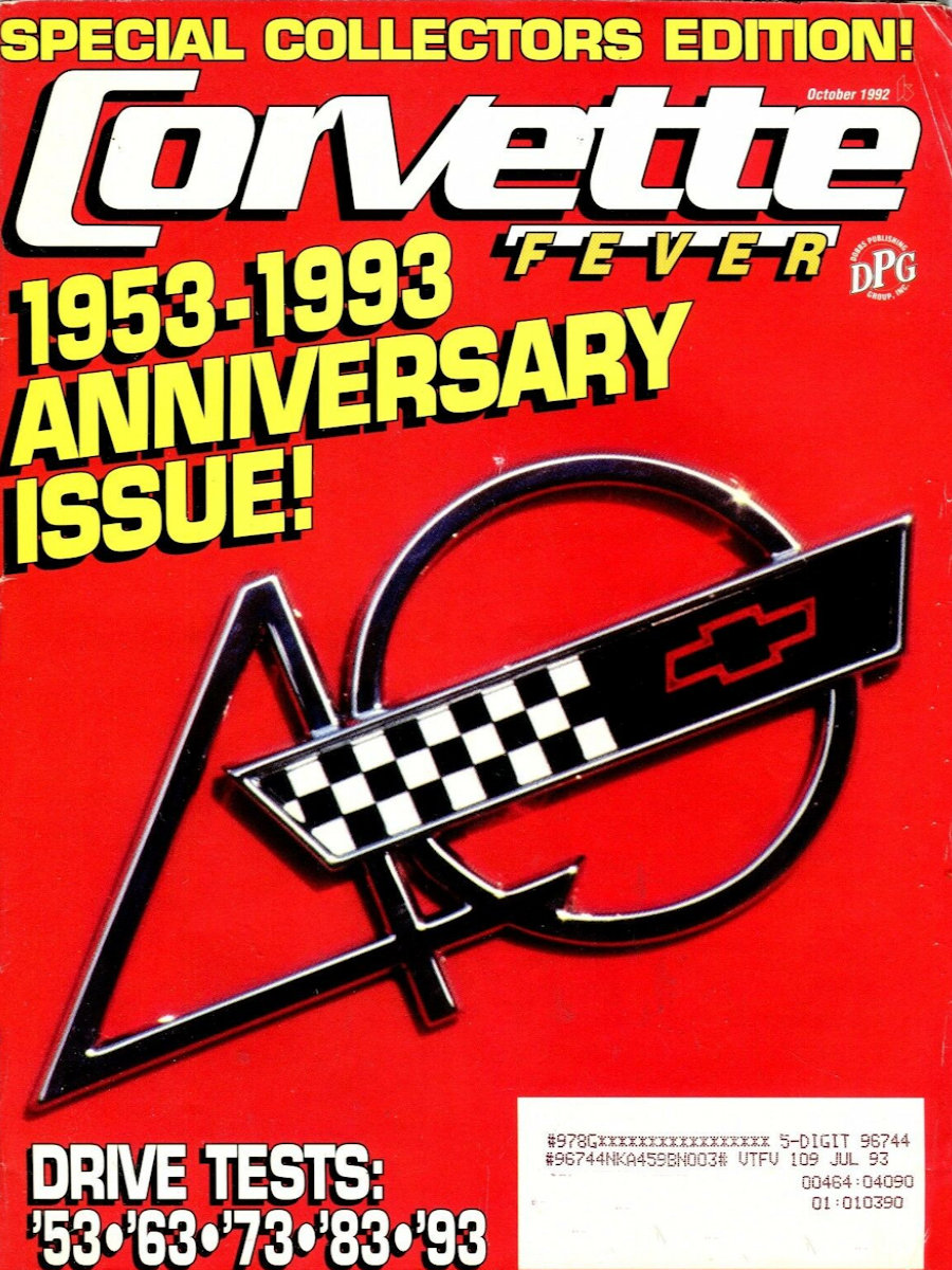 Corvette Fever Oct October 1992
