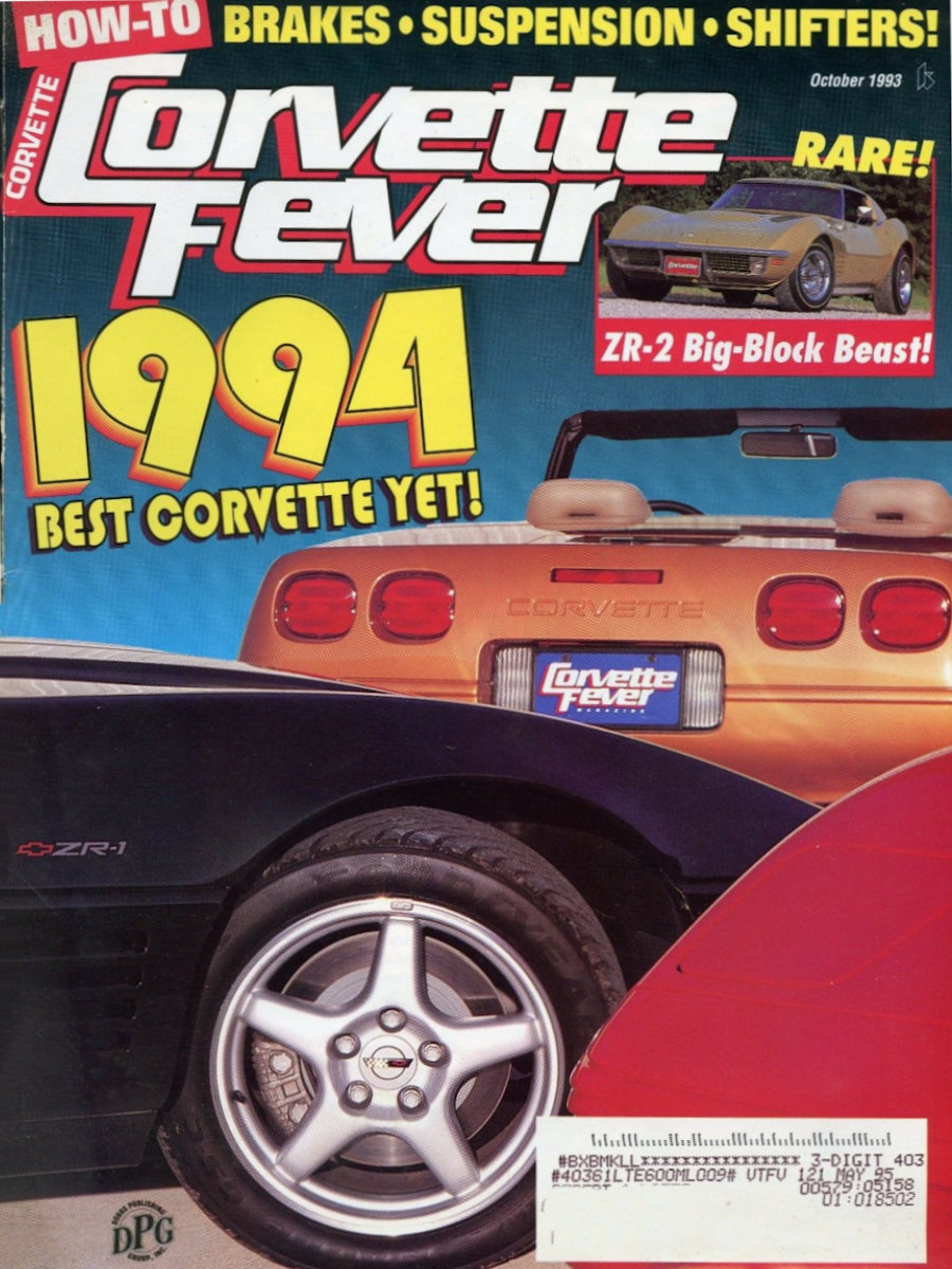 Corvette Fever Oct October 1993