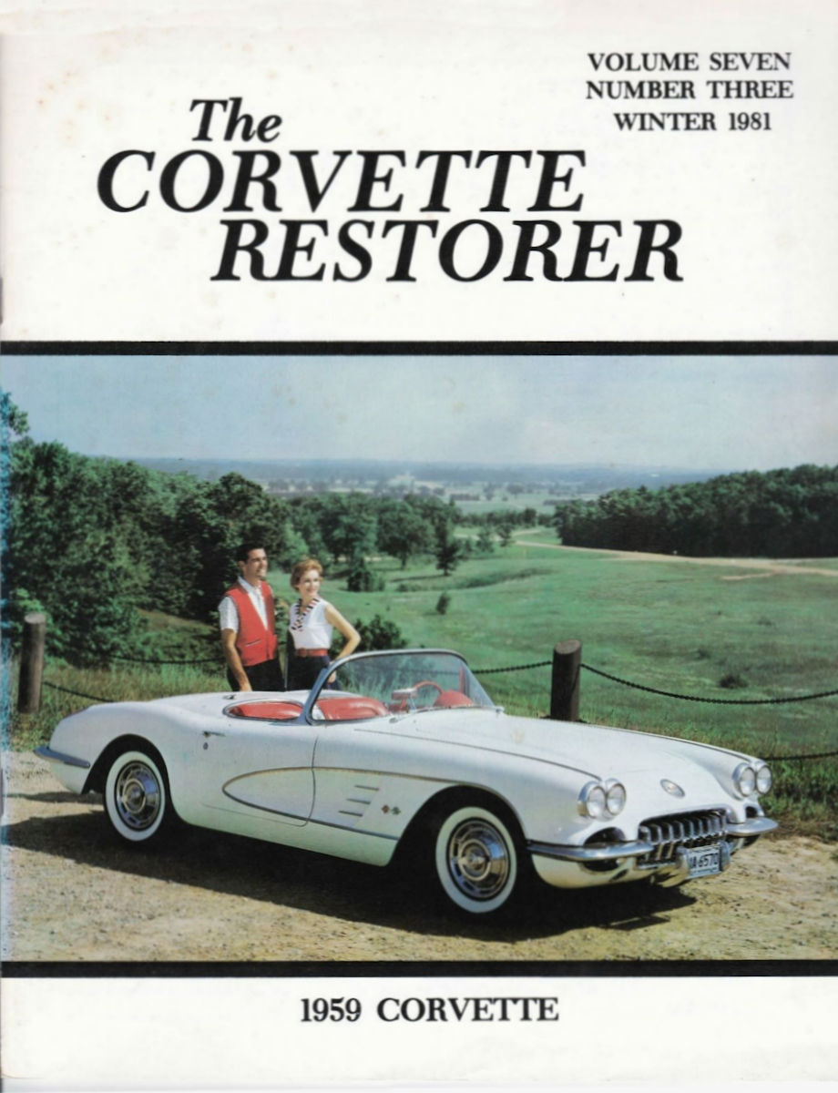 Corvette Restorer Winter 1981