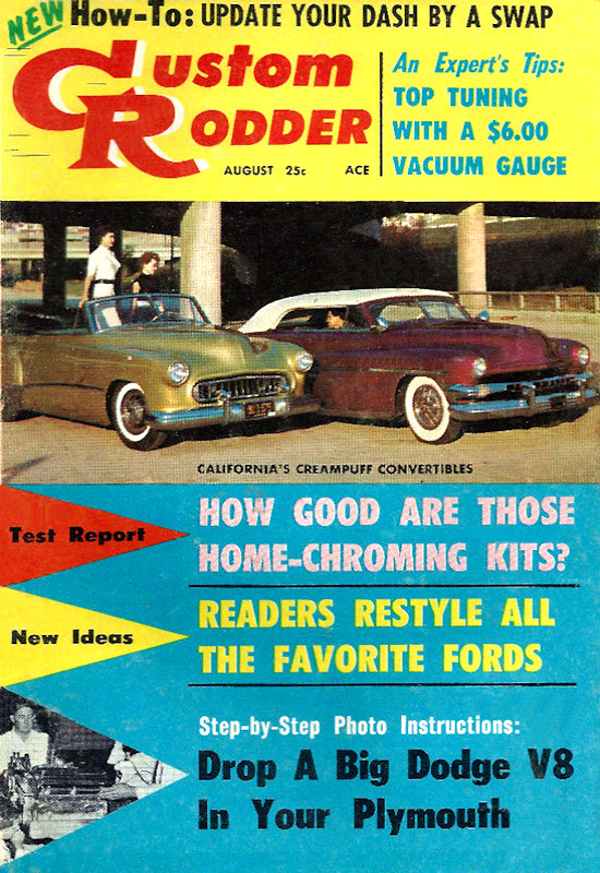 Custom Rodder Aug August 1958 