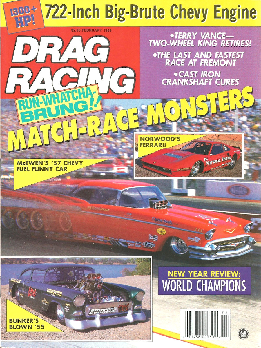 Petersen Drag Racing Feb February 1989