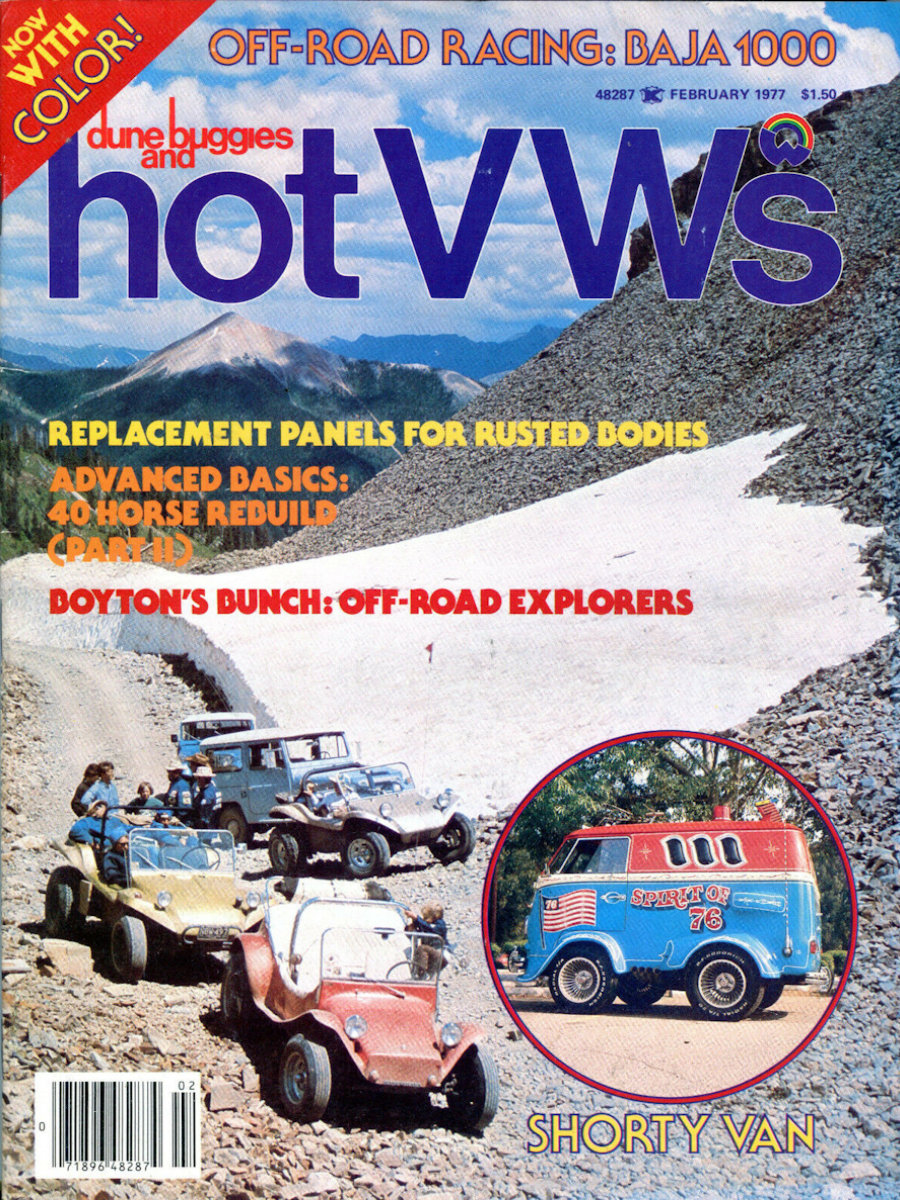 Dune Buggies Hot VWs Feb February 1977 