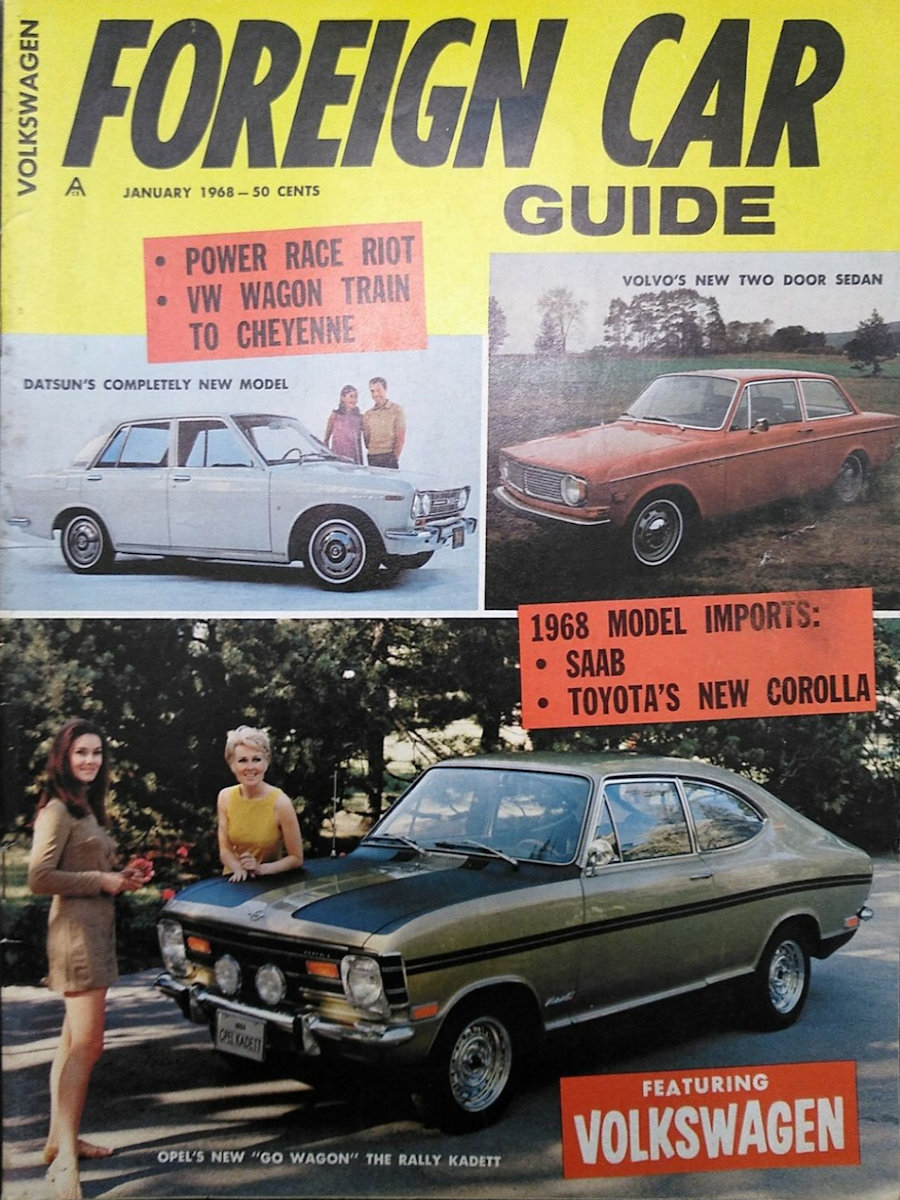 Foreign Car Guide Jan January 1968 