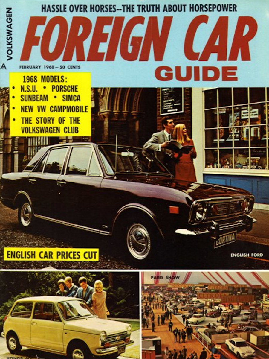 Foreign Car Guide Feb February 1968 