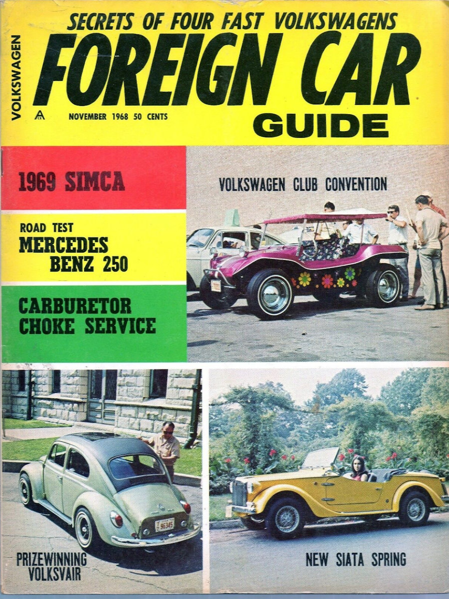 Foreign Car Guide Nov November 1968 