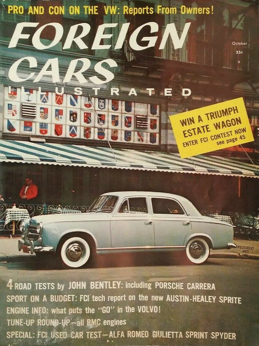 Foreign Cars Illustrated Oct October 1958