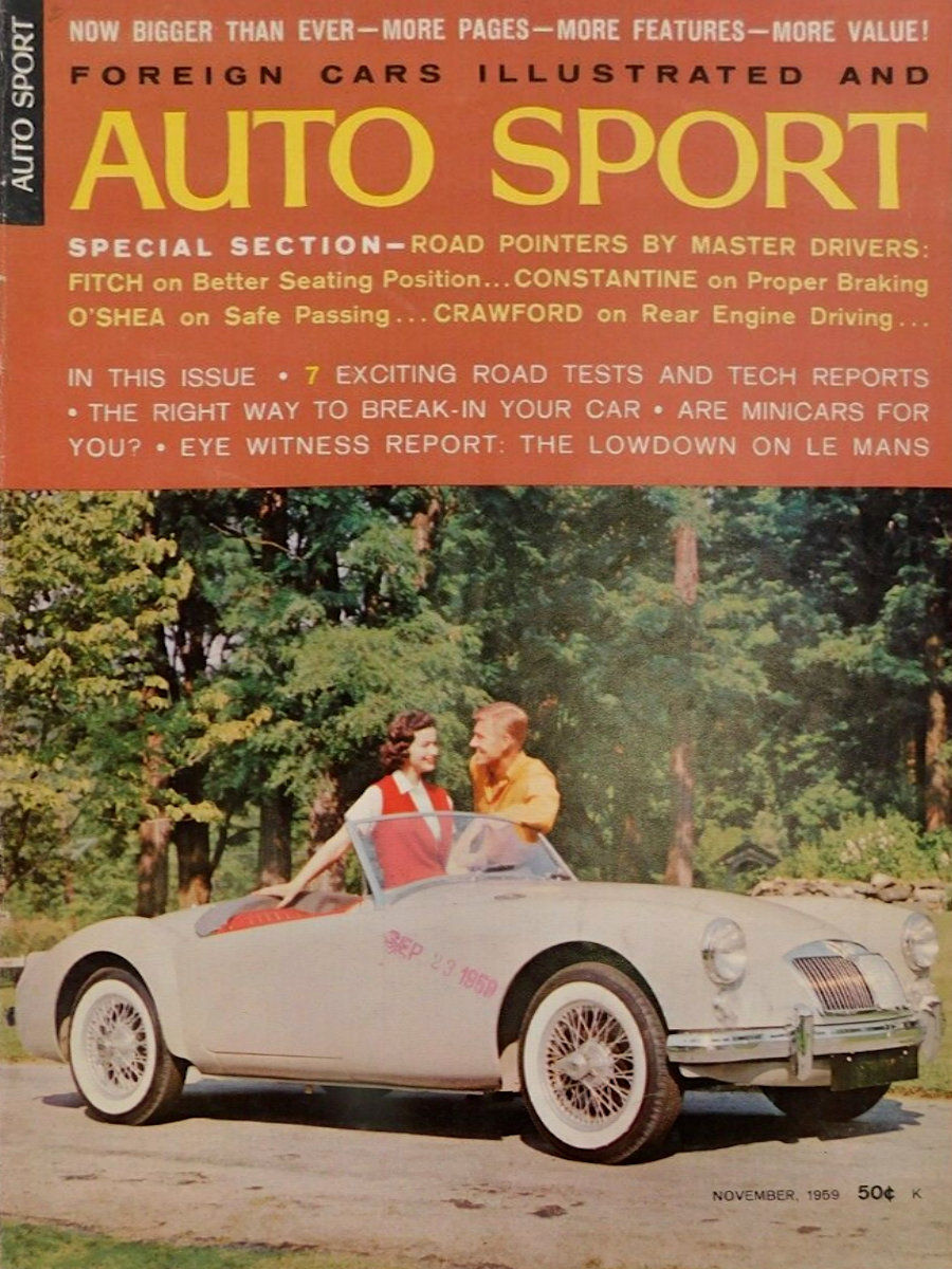 Foreign Cars Illustrated Auto Sport Nov November 1959