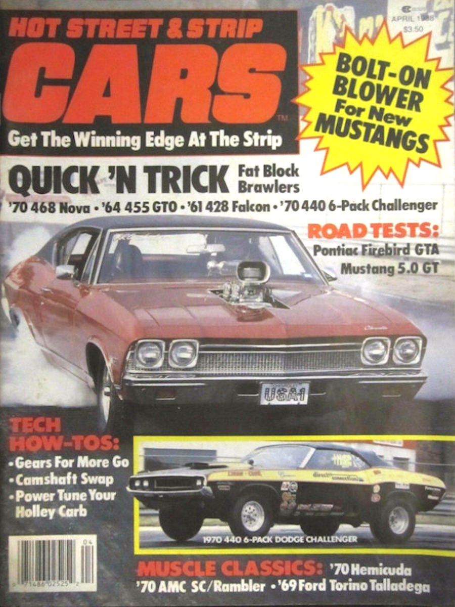 Apr April 1988 Hot Street & Strip Cars
