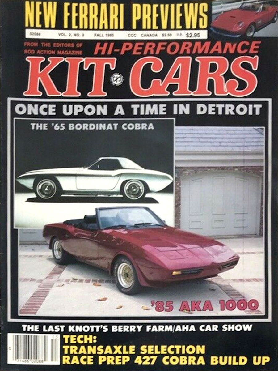 Hi Performance Kit Cars Fall 1985 