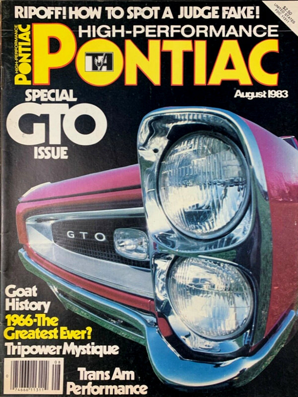 High Performance Pontiac Aug August 1983