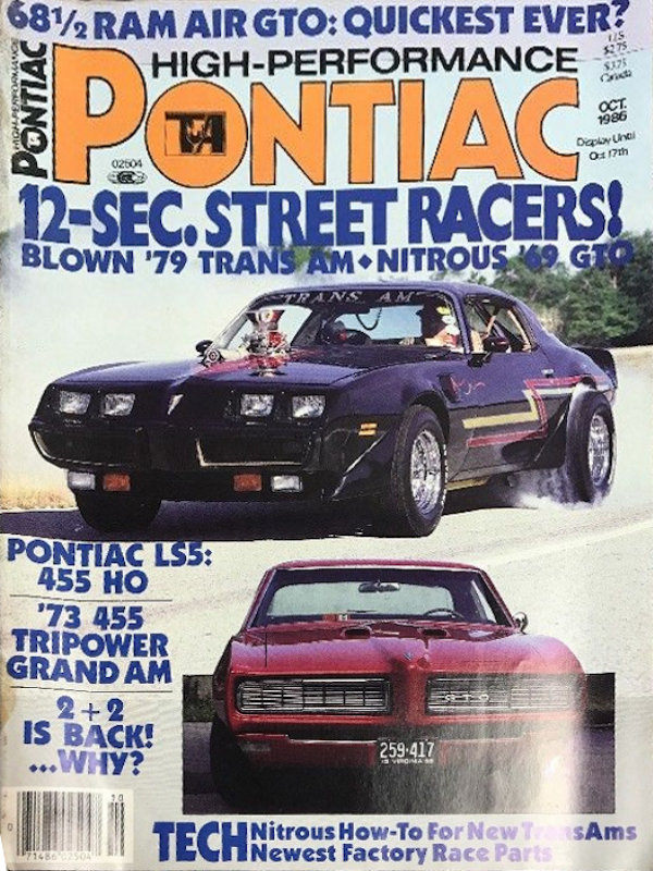 High Performance Pontiac Oct October 1986