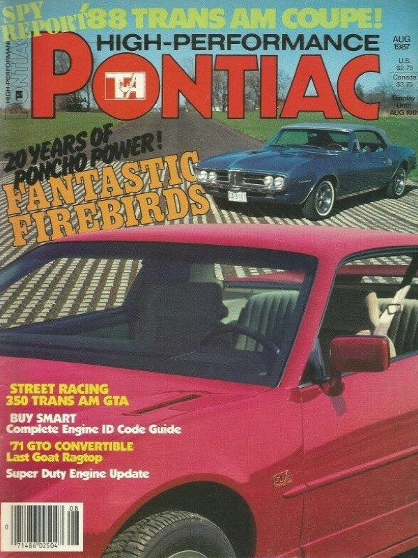 High Performance Pontiac Aug August 1988
