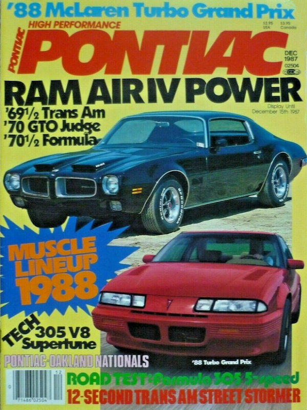 High Performance Pontiac Dec December 1987