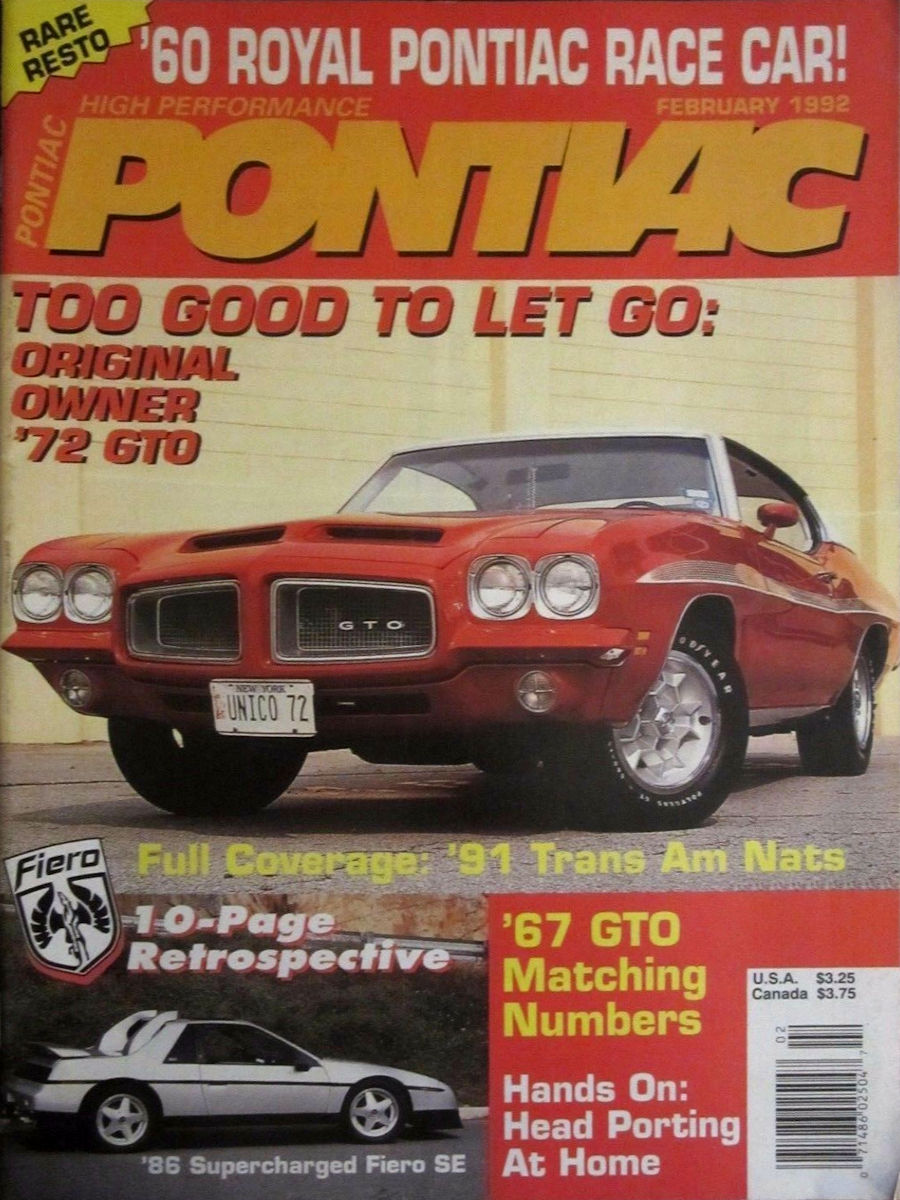 High Performance Pontiac Feb February 1992