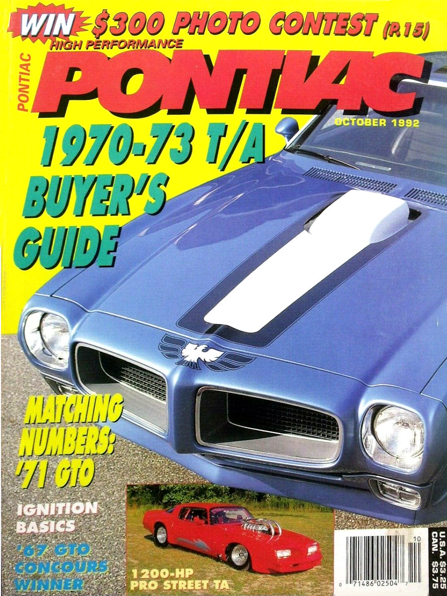 High Performance Pontiac Oct October 1992