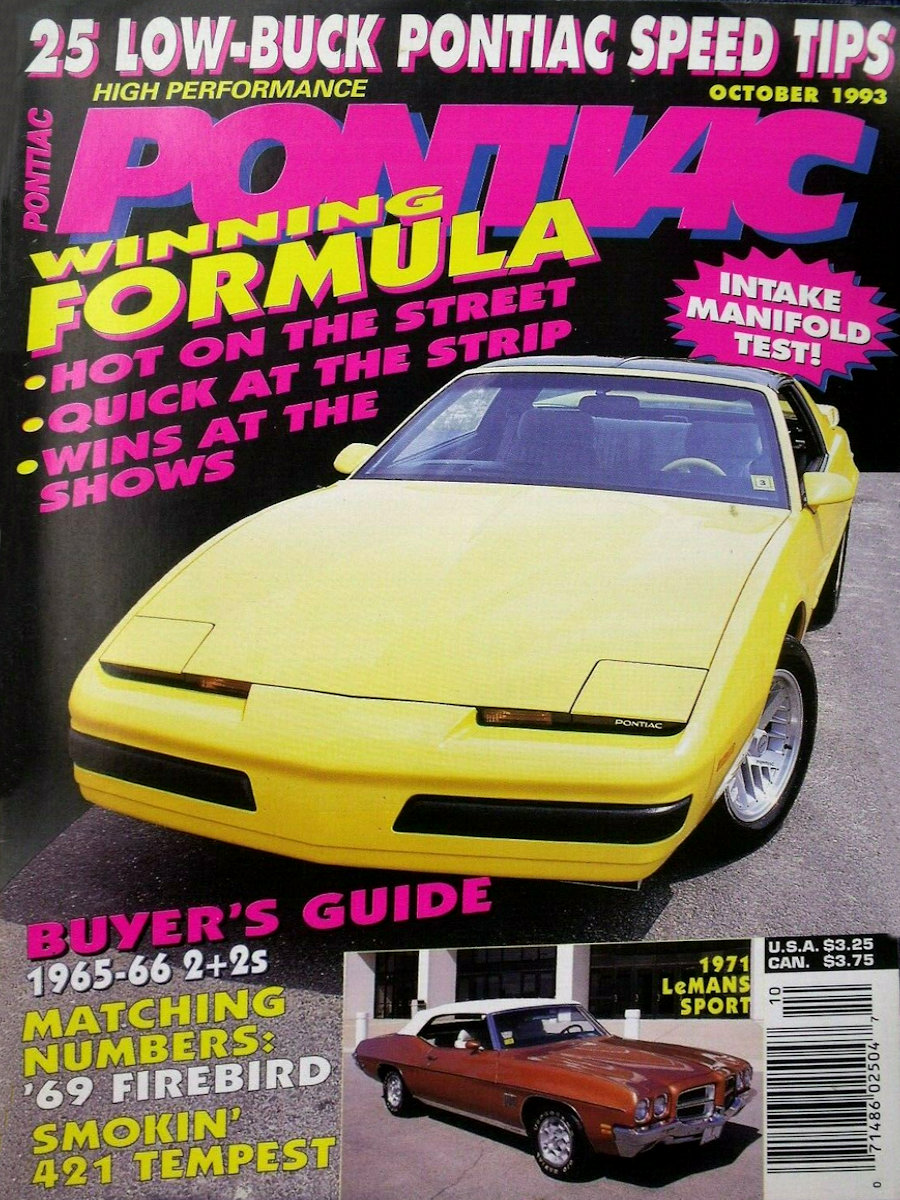 High Performance Pontiac Oct October 1993