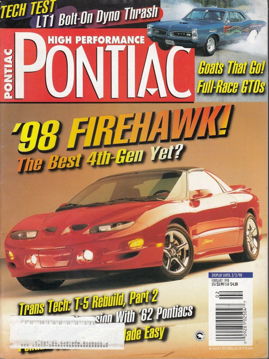 High Performance Pontiac Feb February 1998