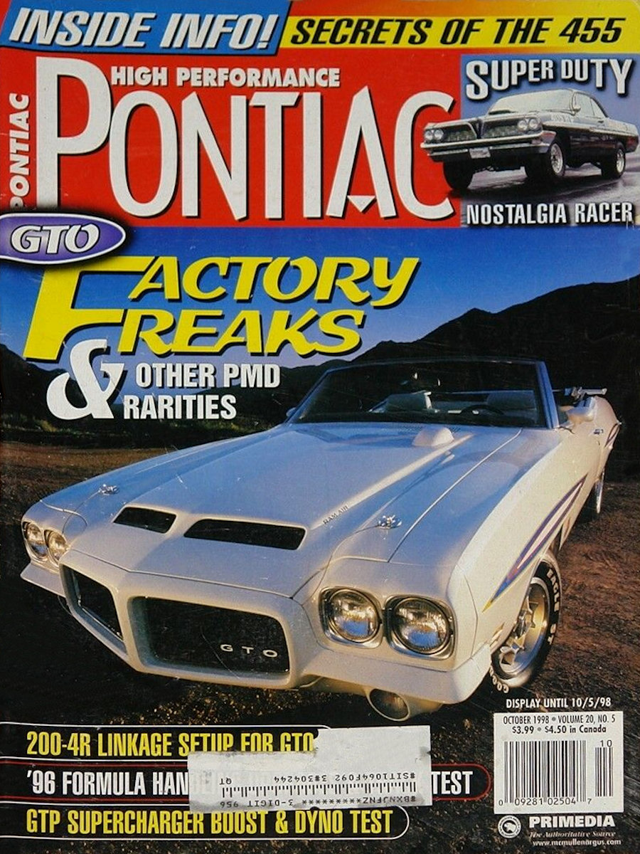 High Performance Pontiac Oct October 1998