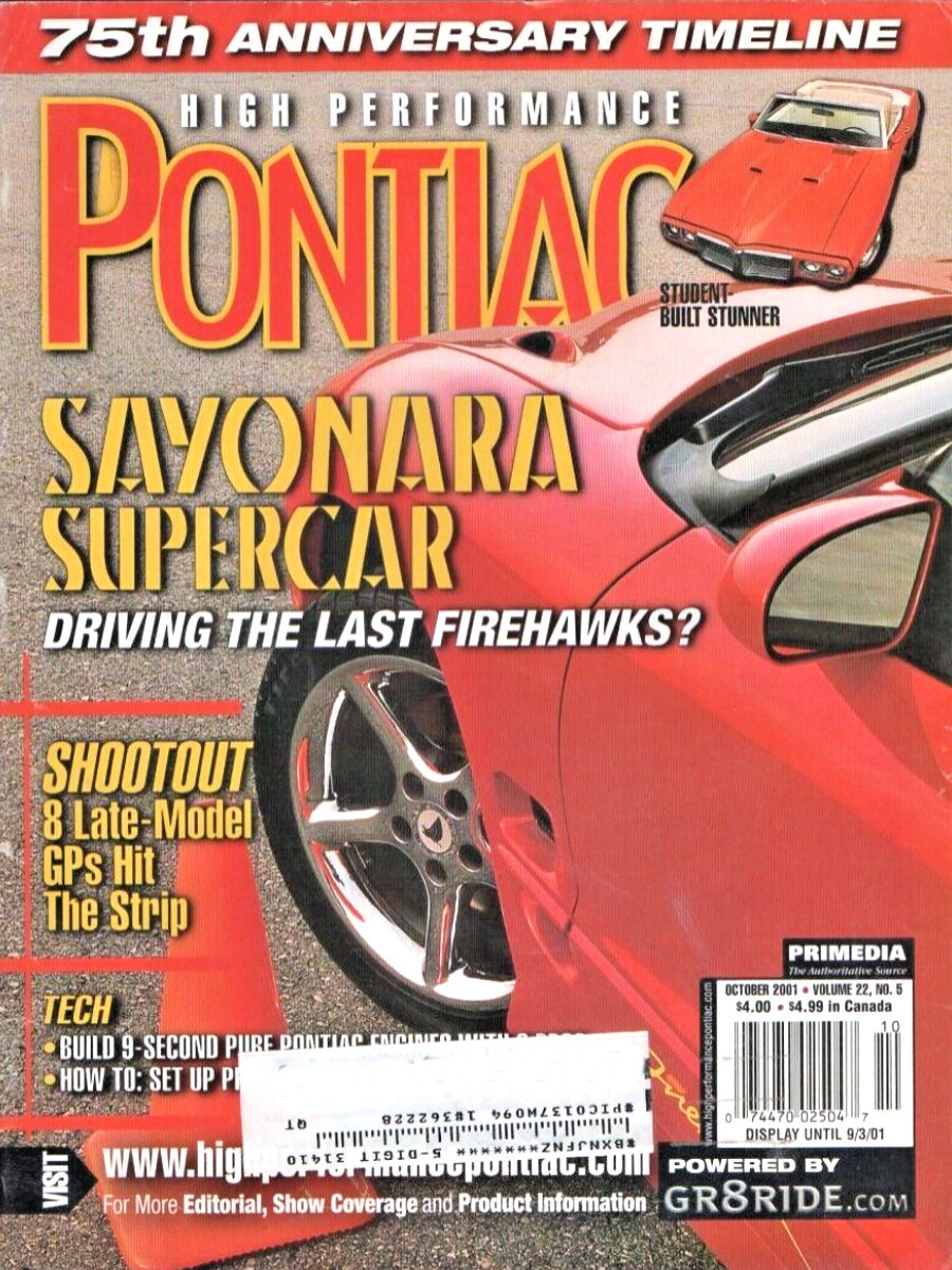High Performance Pontiac Oct October 2001