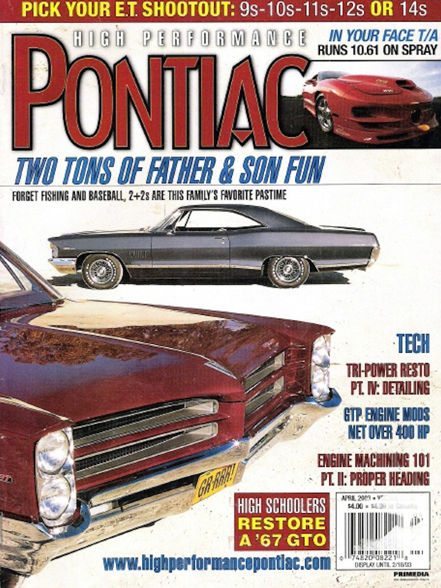 High Performance Pontiac Apr April 2003