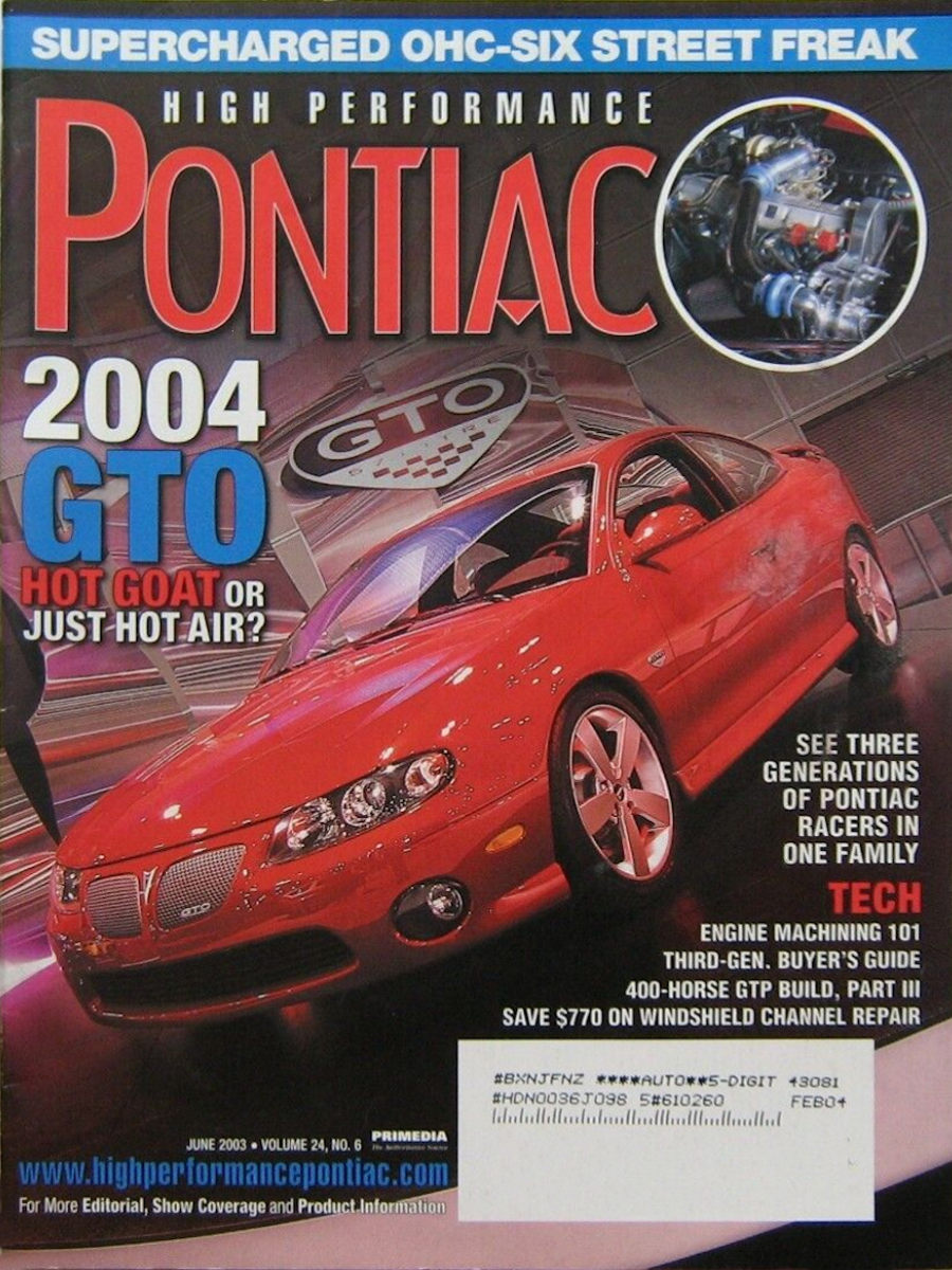 High Performance Pontiac Jun June 2003