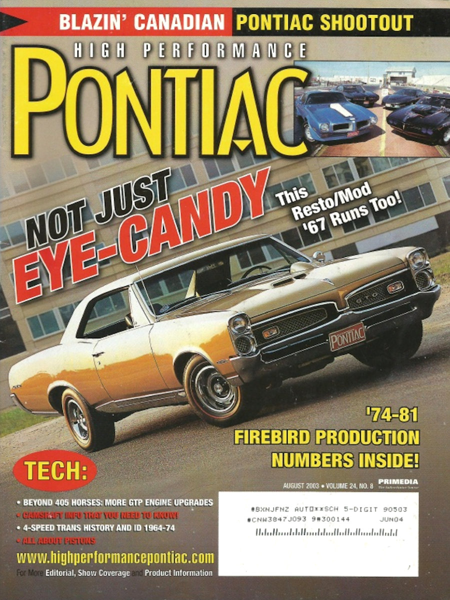 High Performance Pontiac Aug August 2003