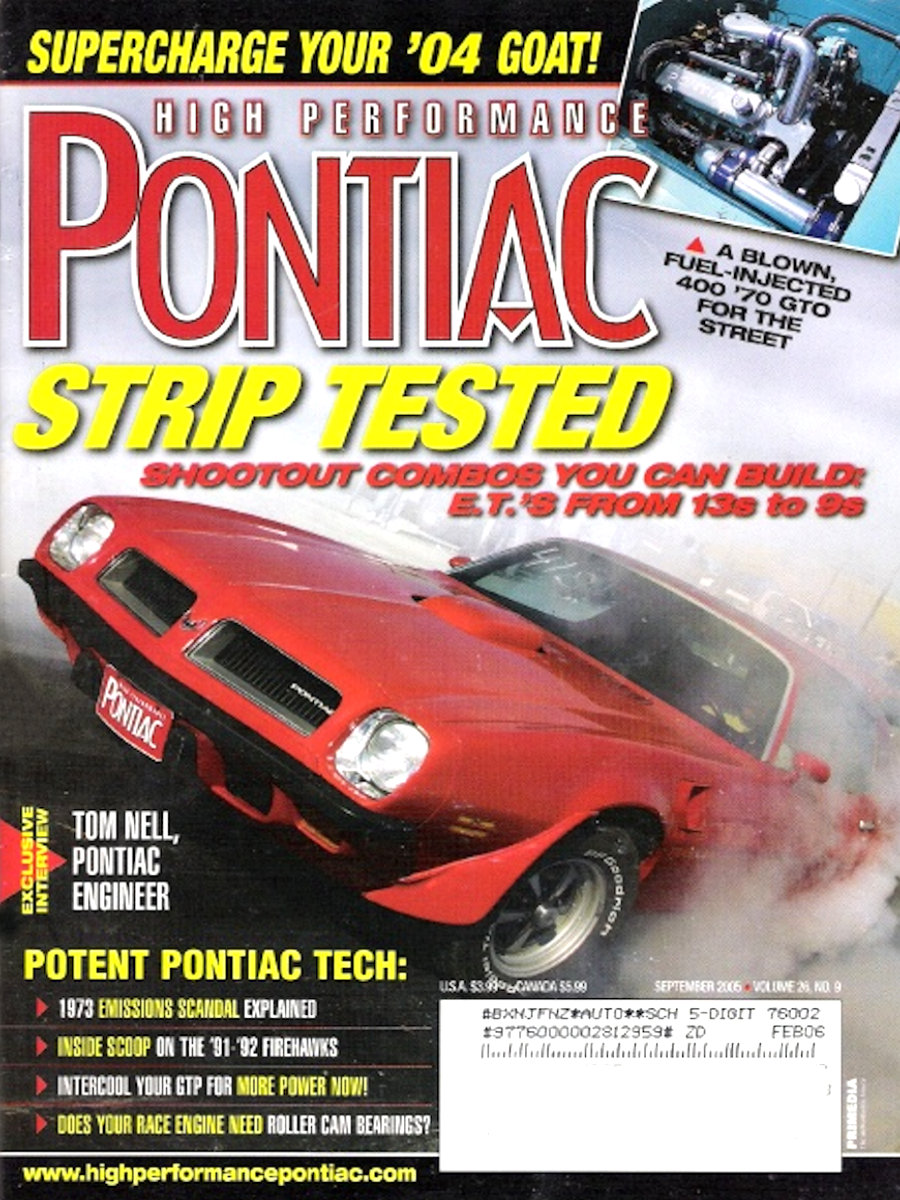 High Performance Pontiac Sept September 2005