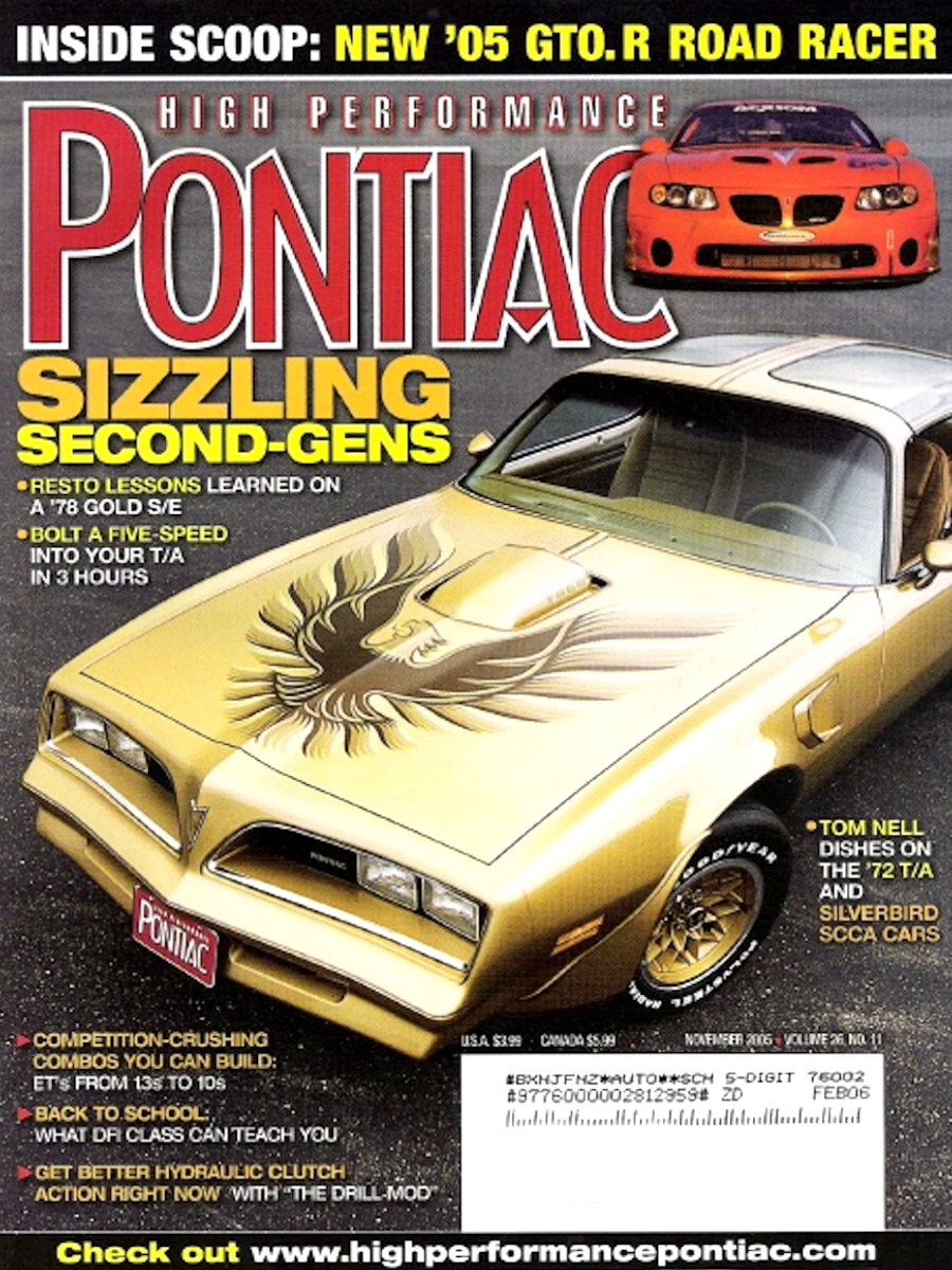 High Performance Pontiac Nov November 2005