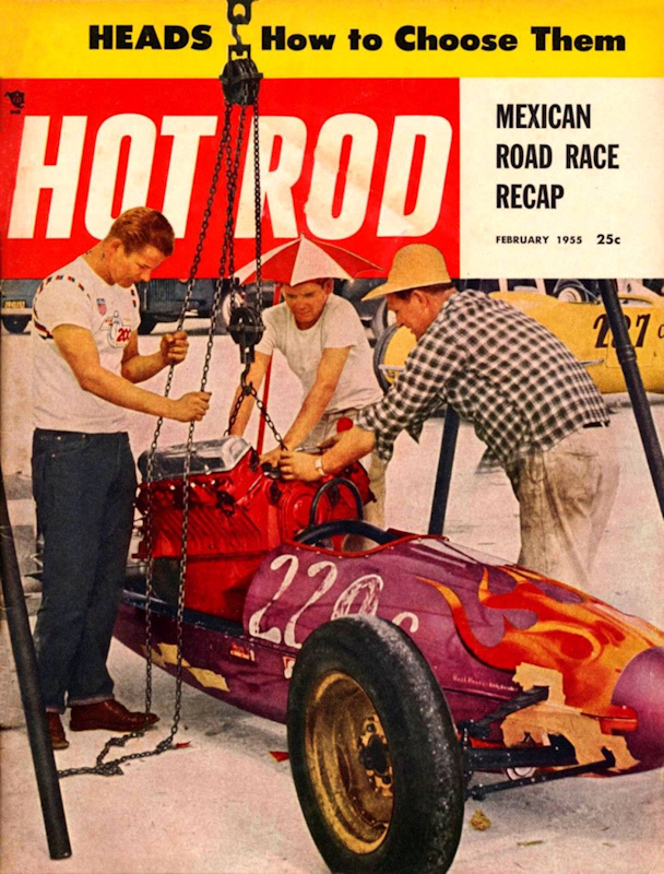 Hot Rod Feb February 1955 