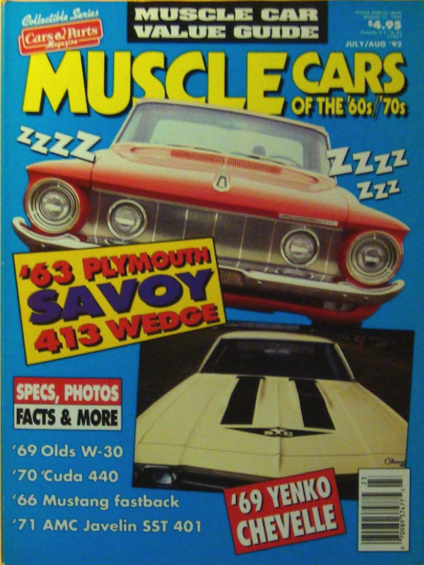 Legend Muscle Cars July Aug August 1992