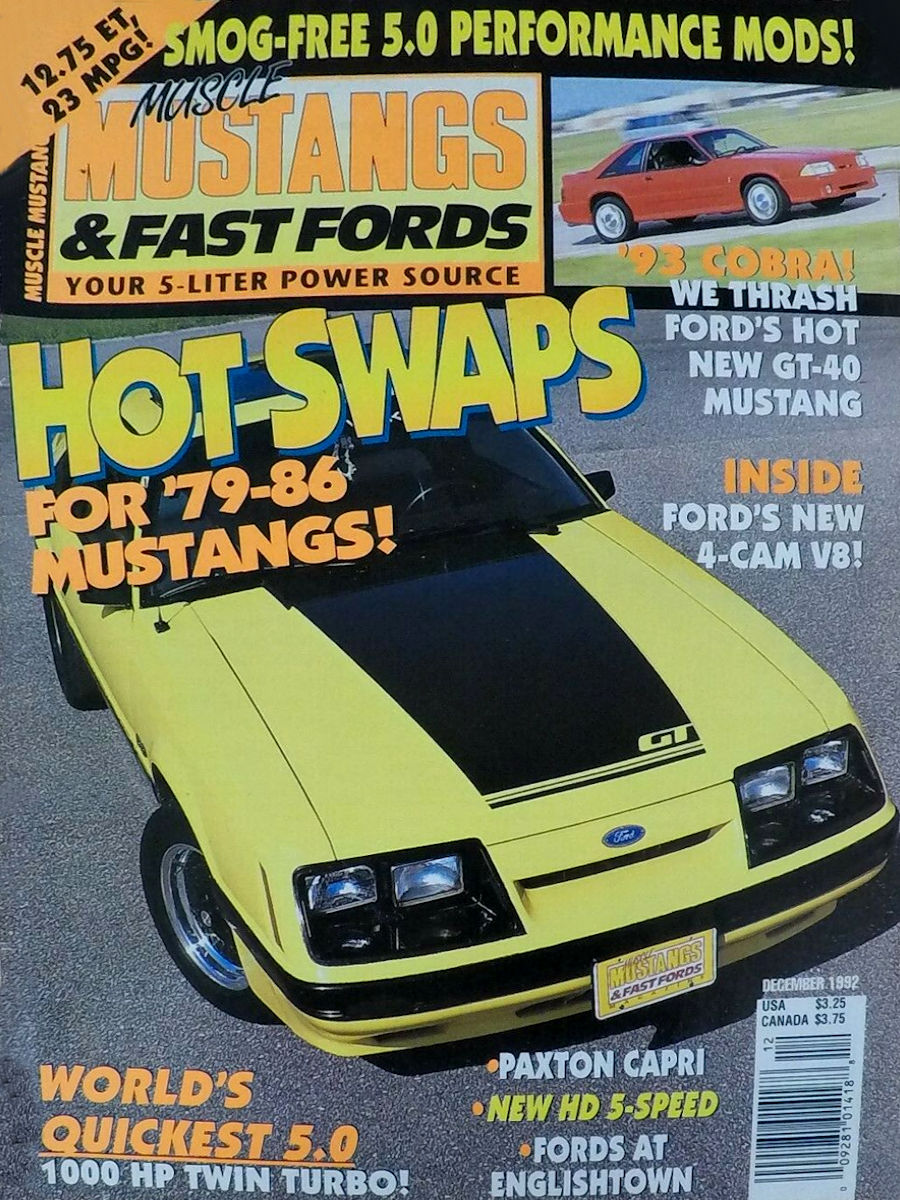 Muscle Mustangs Fast Fords Dec December 1992 