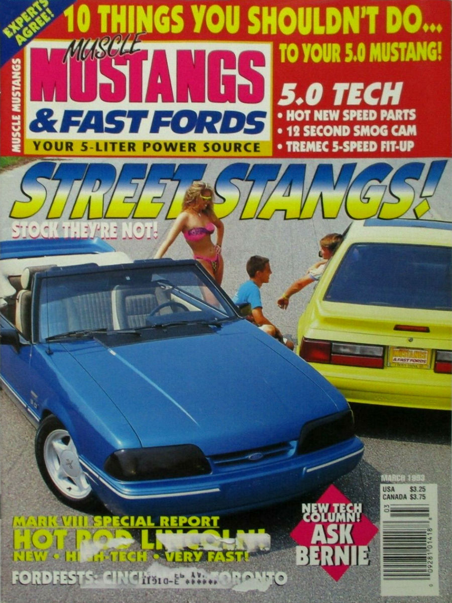 Muscle Mustangs Fast Fords Mar March 1993 