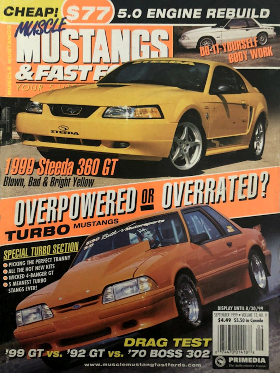 Muscle Mustangs Fast Fords Sept September 1999 