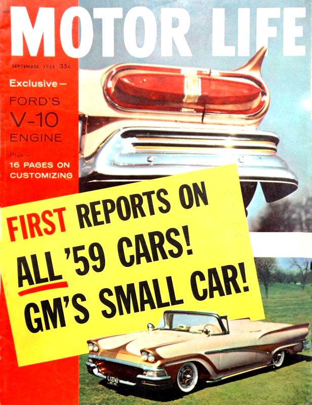 Motor Life Sept September  1958 