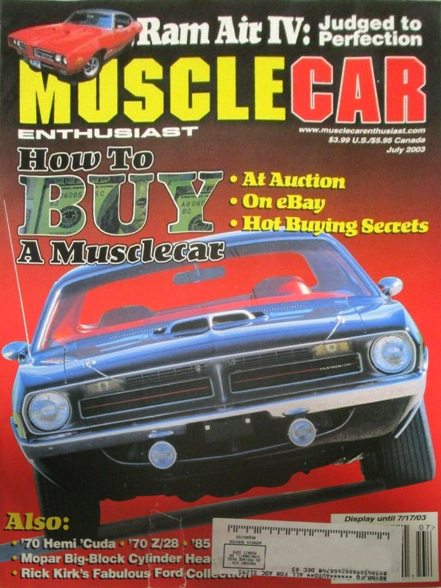 Muscle Car Enthusiast Jul July 2003