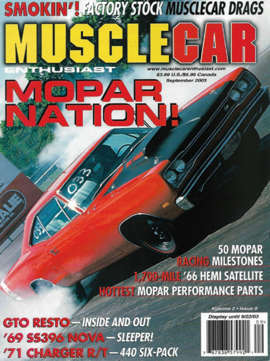 Muscle Car Enthusiast Sept September 2003