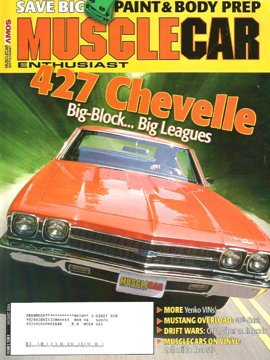 Muscle Car Enthusiast Aug August 2004