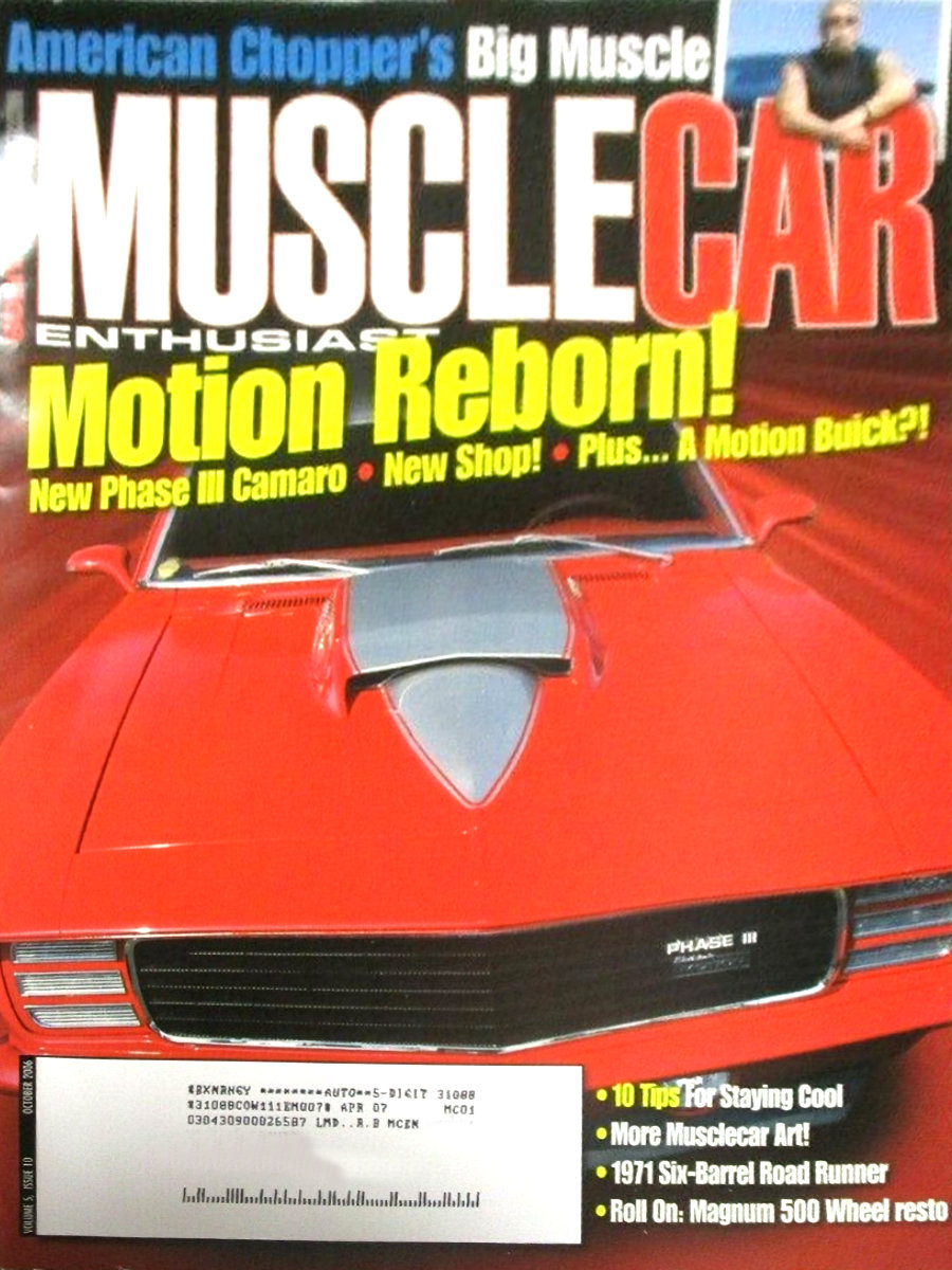Muscle Car Enthusiast Oct October 2006