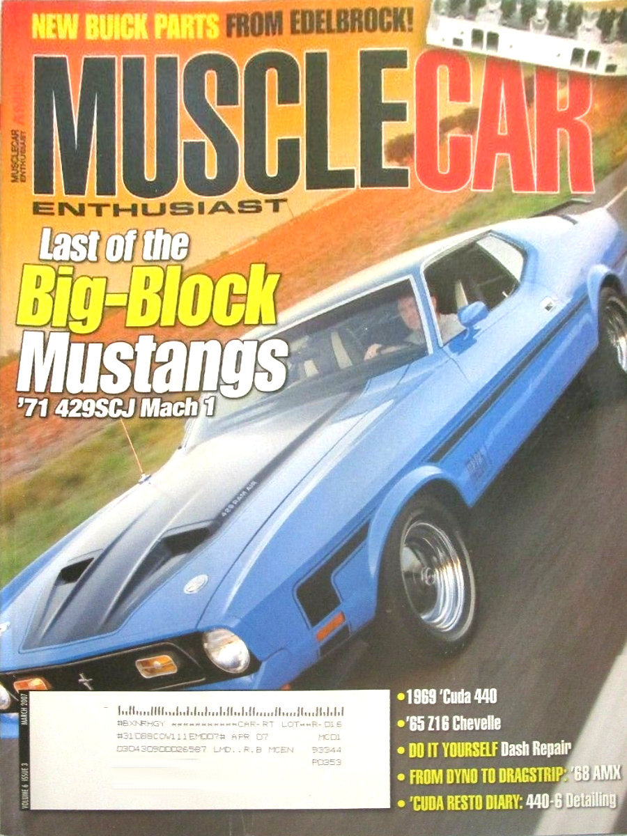 Muscle Car Enthusiast Mar March 2007