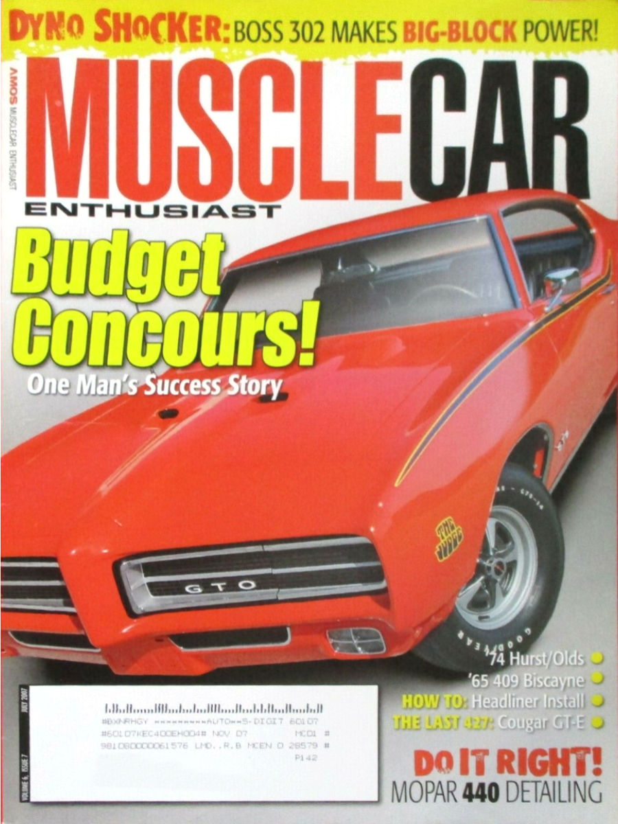 Muscle Car Enthusiast Jul July 2007