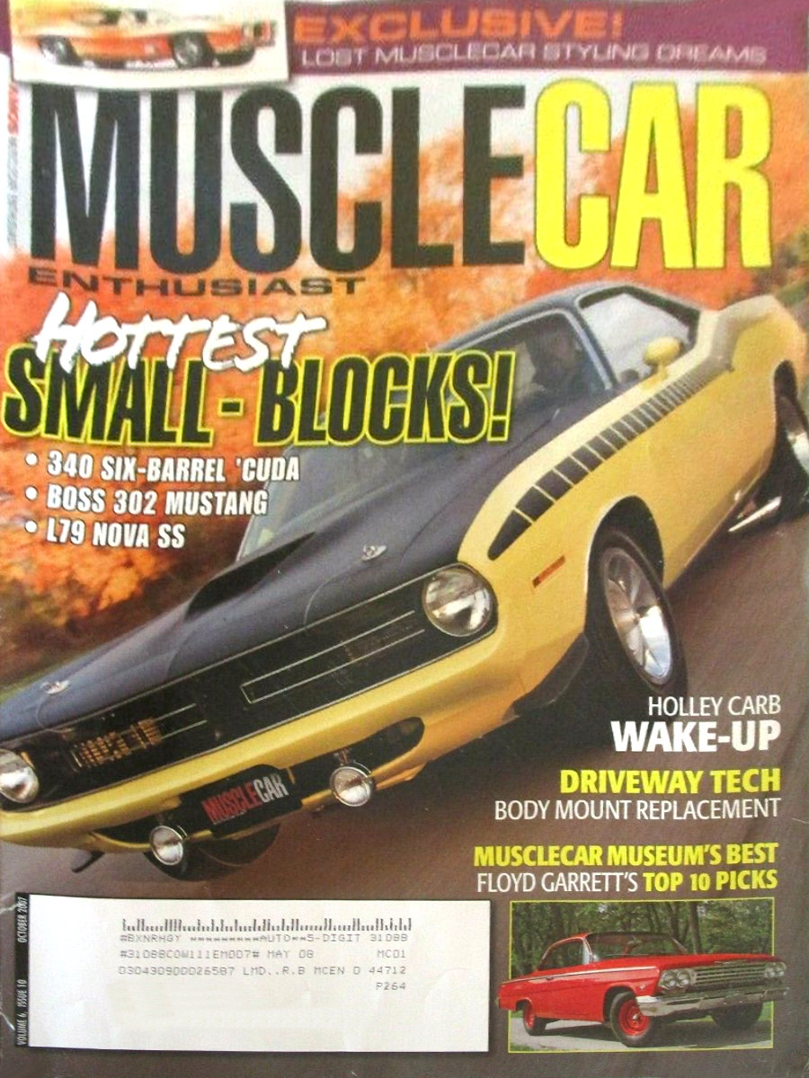 Muscle Car Enthusiast Oct October 2007