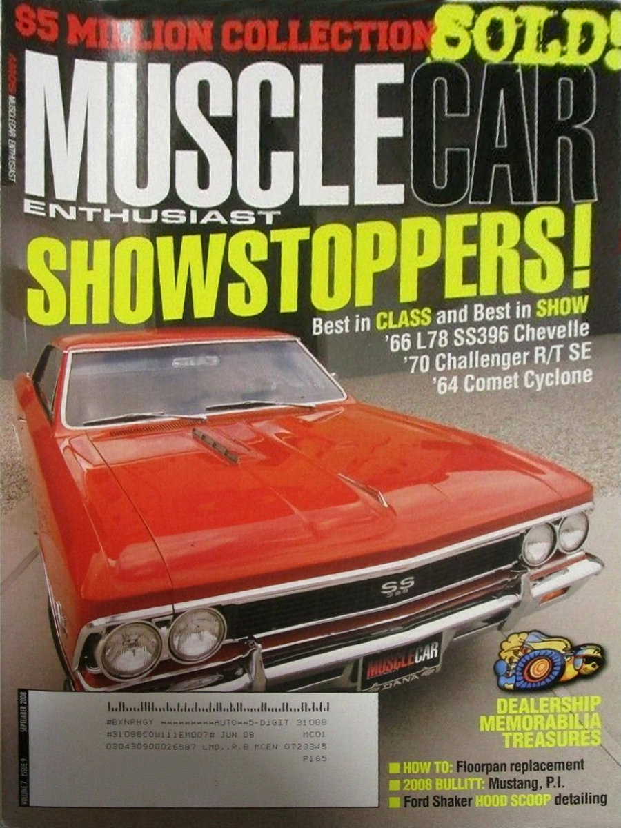 Muscle Car Enthusiast Sept September 2008