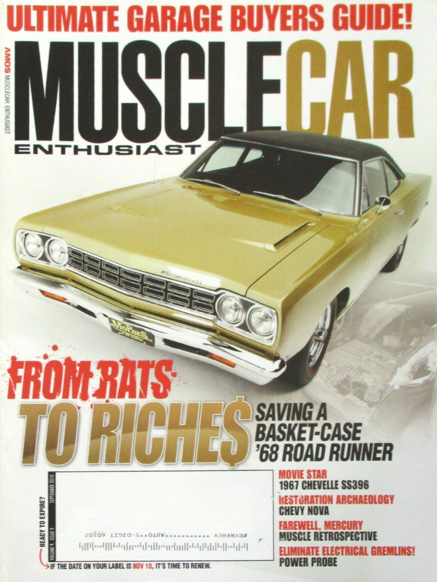 Muscle Car Enthusiast Sept September 2010