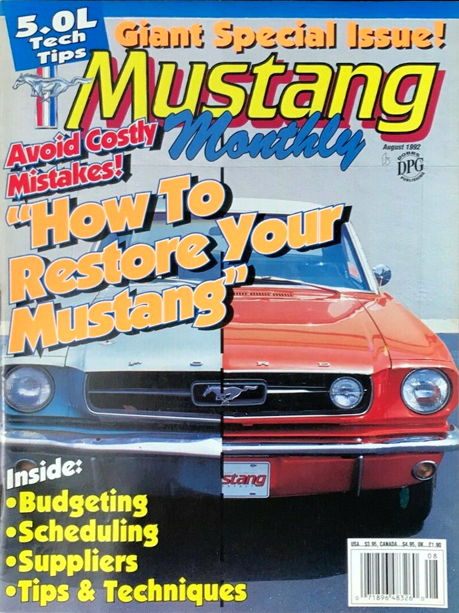 Mustang Monthly Aug August 1992 