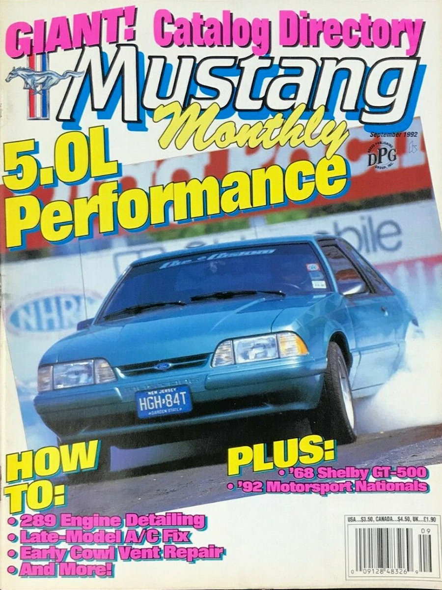 Mustang Monthly Sept September 1992 