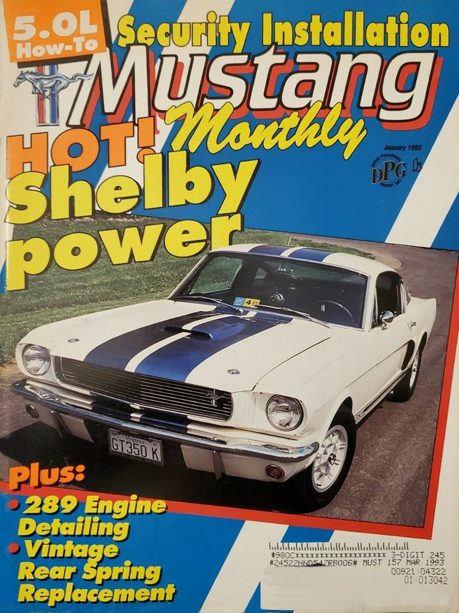 Mustang Monthly Jan January 1993 