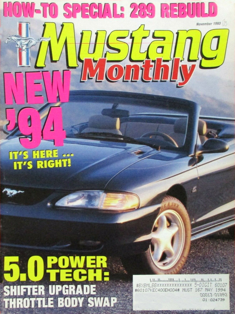 Mustang Monthly Nov November 1993 