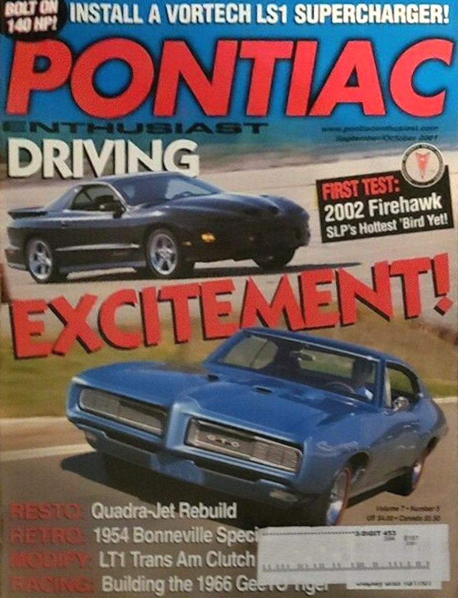 Pontiac Enthusiast Sept September Oct October 2001