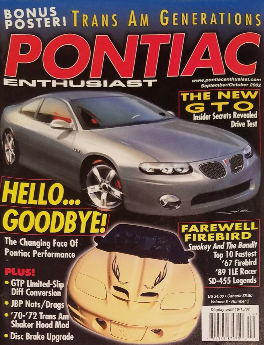 Pontiac Enthusiast Sept September Oct October 2002